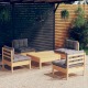 VidaXL 3096033 5 Piece Garden Lounge Set with Grey Cushions Pinewood (806639+2x806651)