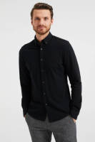 WE Fashion slim fit overhemd zwart