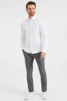 WE Fashion slim fit overhemd white uni