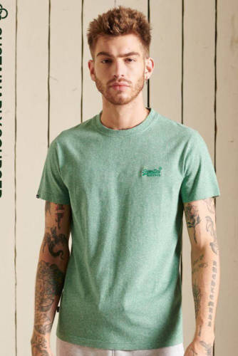 Superdry gemêleerd basic T-shirt bright green grit