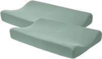 Meyco aankleedkussenhoes Basic jersey - set van 2 stone green