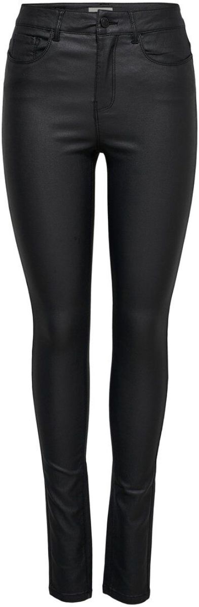 Only Onlanna Mid Gecoate Skinny Jeans Dames Zwart