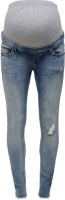 Only Olmblush Mid Ankle Raw Skinny Jeans Dames Blauw