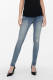 Only Olmblush Mid Ankle Raw Skinny Jeans Dames Blauw