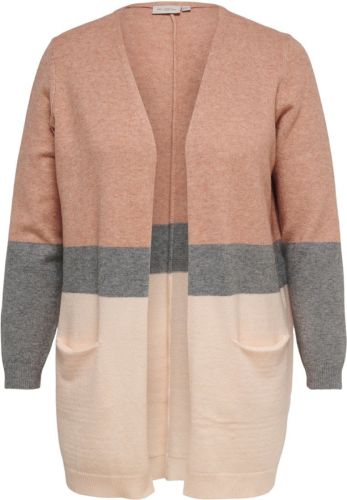 Only Curvy Lang Vest Dames Grey; Pink