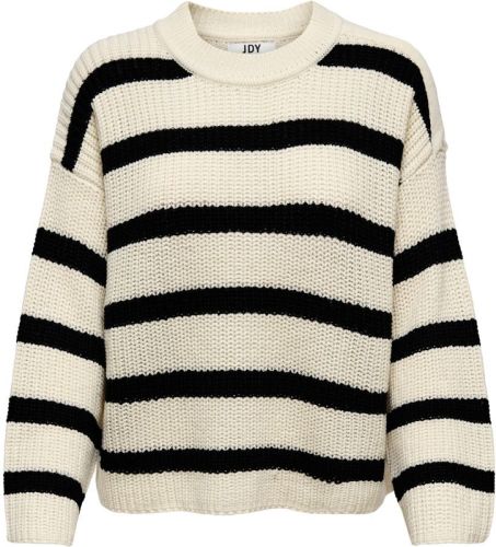 Only Gestreepte Gebreide Trui Dames White