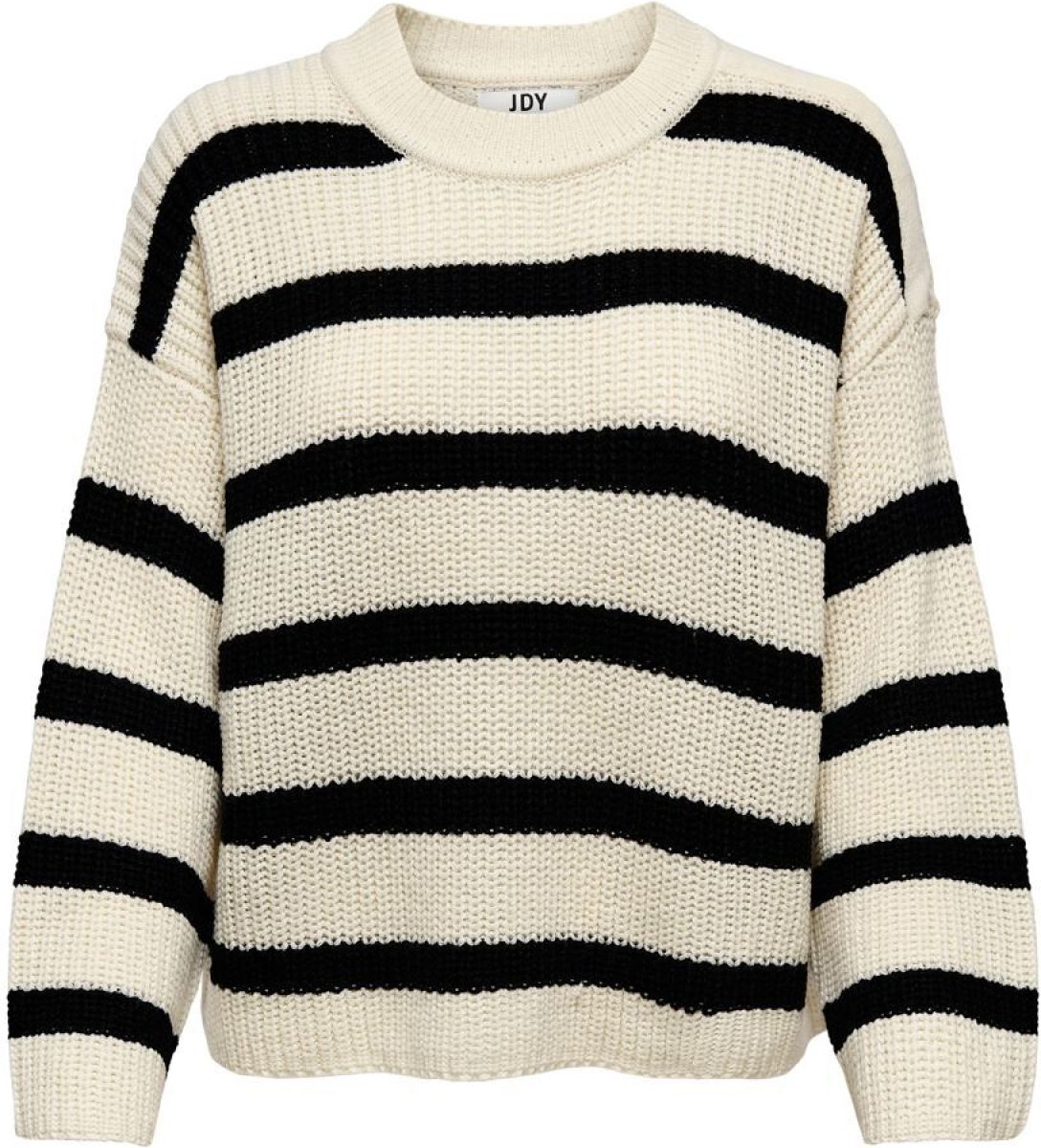Only Gestreepte Gebreide Trui Dames White