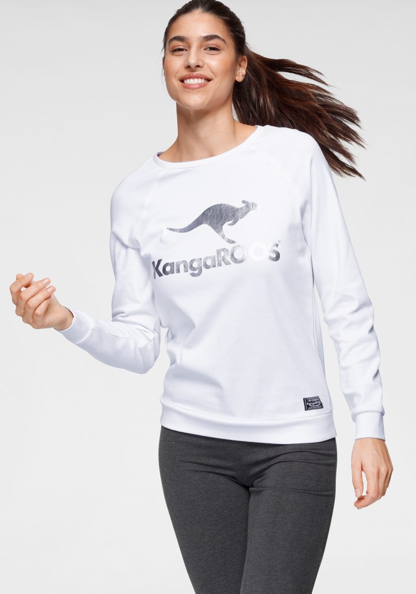 Kangaroos Sweater met grote labelprint voor