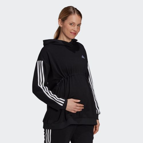 adidas Performance Sweatshirt ESSENTIALS KATOENEN HOODY MET 3 STREPEN – ZWANGERSCHAPSMODE