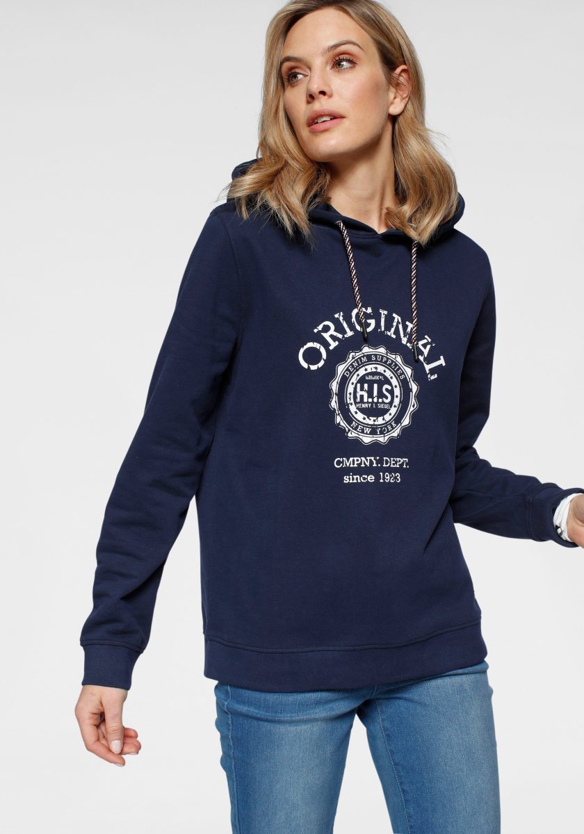 H.I.S Hoodie met retroprint van H.I.S