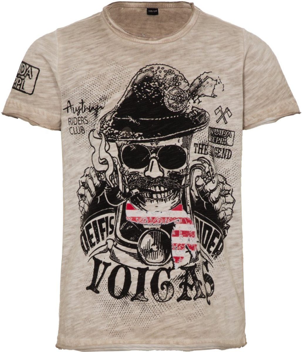 Hangowear Folkloreshirt Harry Kids Austria Kinderen, met open zoomranden