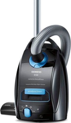 Siemens Stofzuiger Extreme silencePower VSQ5X1230, zwart, sterk zuigvermogen, ideaal voor allergiepatiënten
