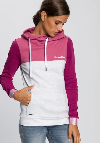 Kangaroos Hoodie met modieuze combinatie van colourblocking en strepen