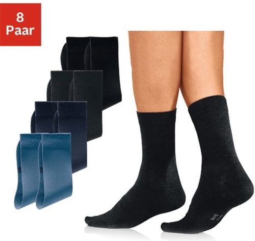 H.I.S Basic sokken met een hoog katoengehalte (8 paar)