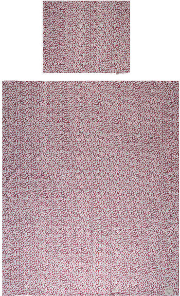 Little Indians Katoen (biologisch) dekbedovertrek 1-persoons dots 140x200 cm Rose