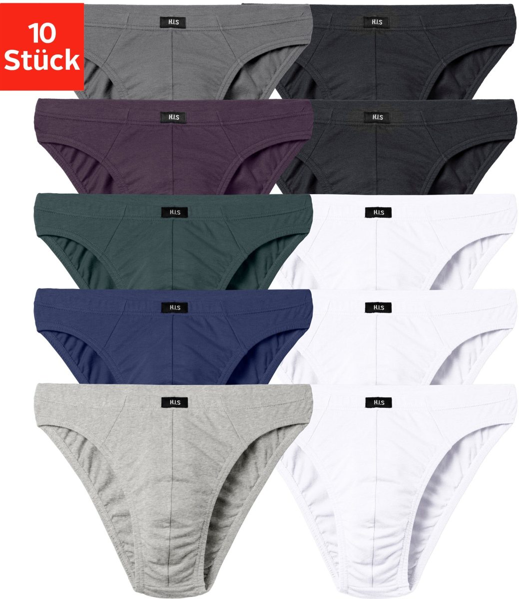 H.I.S Minislip in effen kleuren (set, 10 stuks)