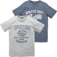 KIDSWORLD T-shirt in 2 kleuren met grote print (2-delig)