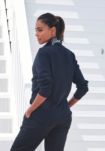 Bench. Sweatvest met glanzend logoborduursel bij de opstaande kraag