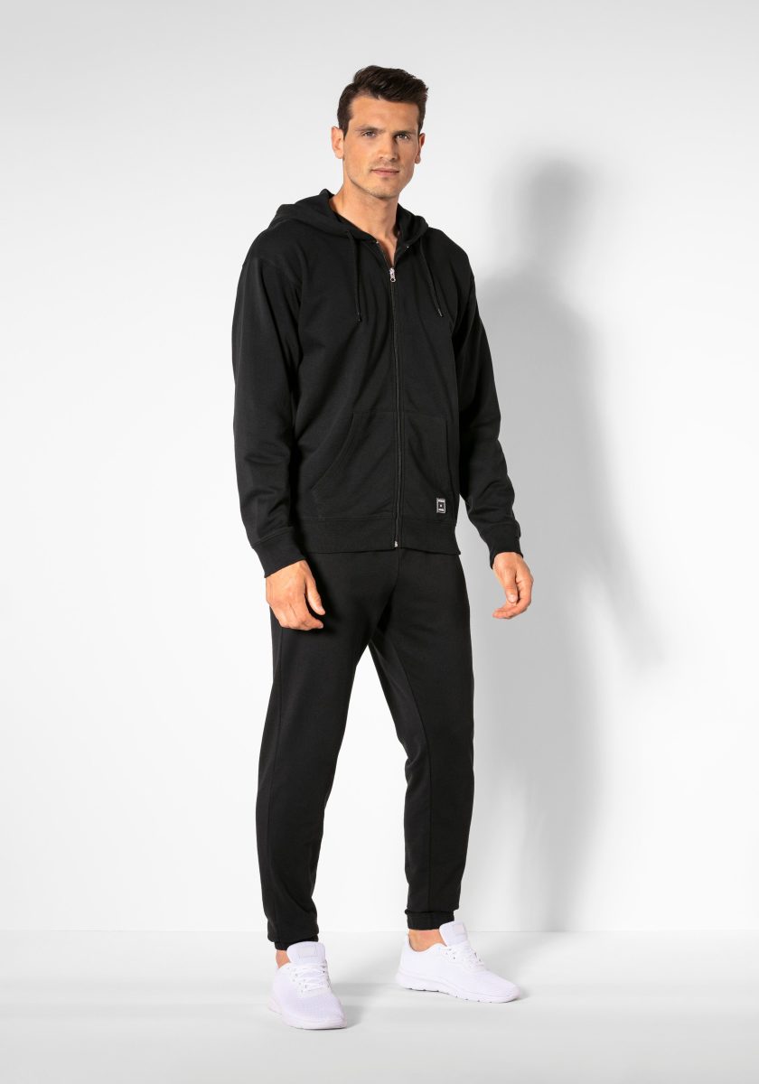 AUTHENTIC LE JOGGER Capuchonsweatvest met een rits in basic kleuren