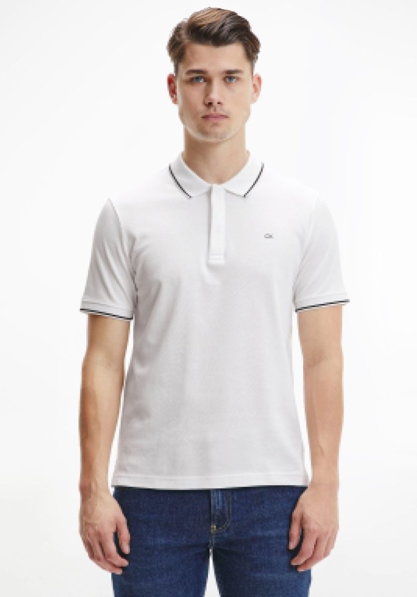 Calvin klein Poloshirt STRETCH PIQUE TIPPING SLIM POLO