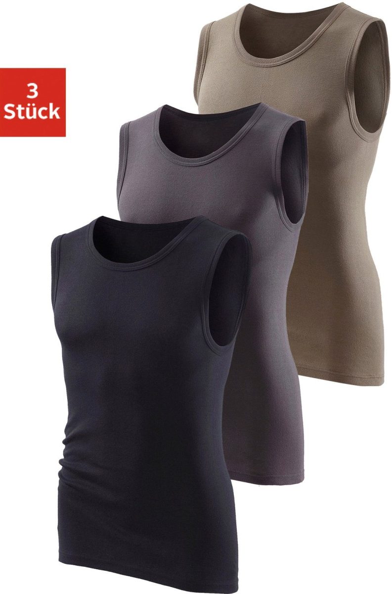 H.I.S Muscle-shirt zonder zijnaden optimale pasvorm (Set van 3)
