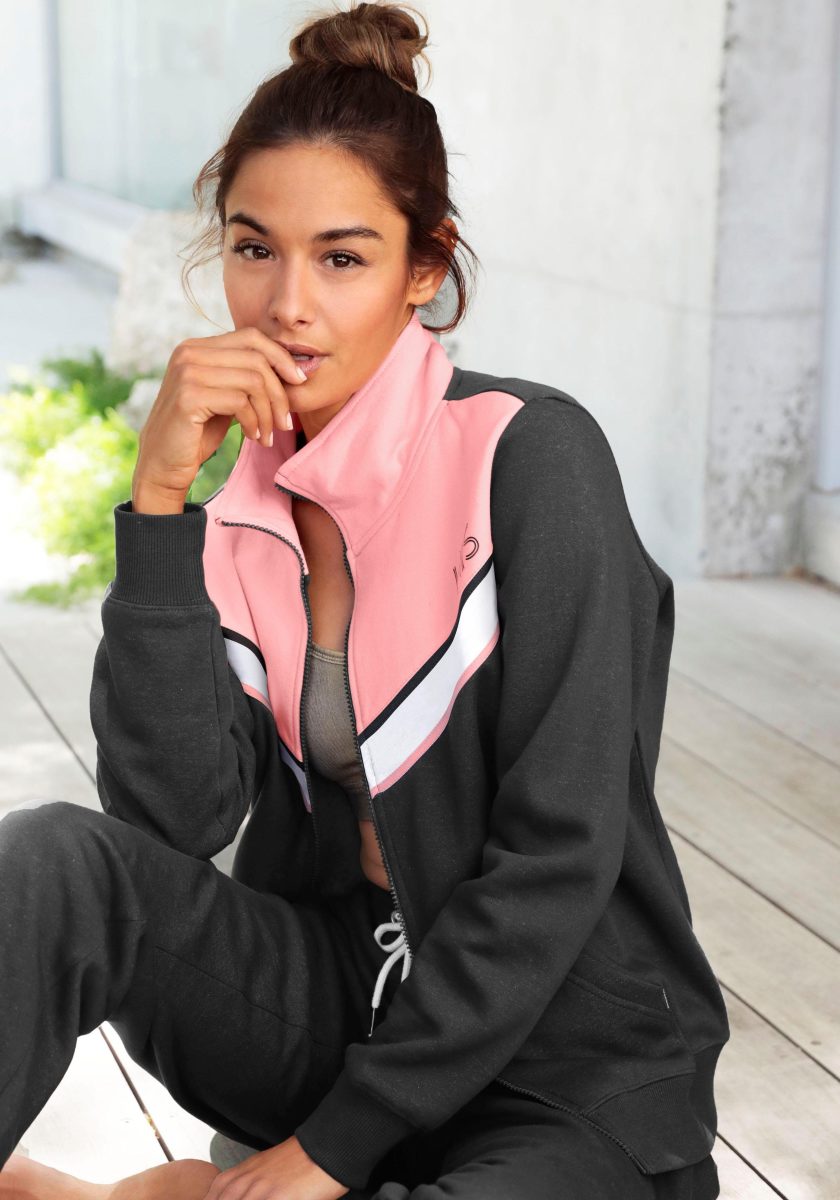 H.I.S Sweatvest met contraststrepen