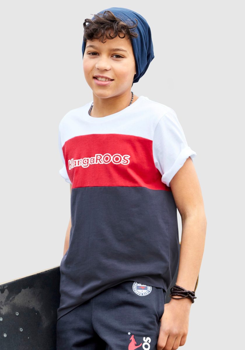 Kangaroos T-shirt In Colorblockdesign