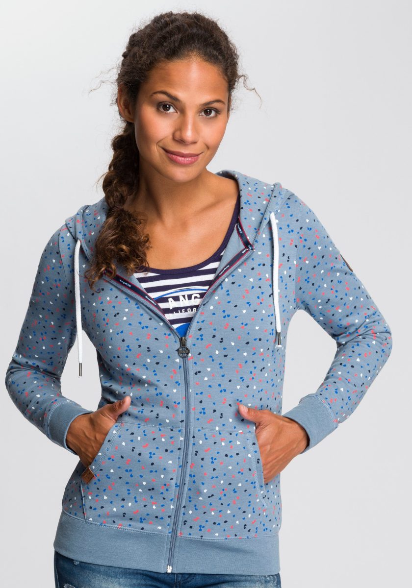 Kangaroos Capuchonsweatvest met sportieve minimal-print