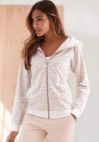 Lascana Capuchonsweatvest met ritssluiting en zakken