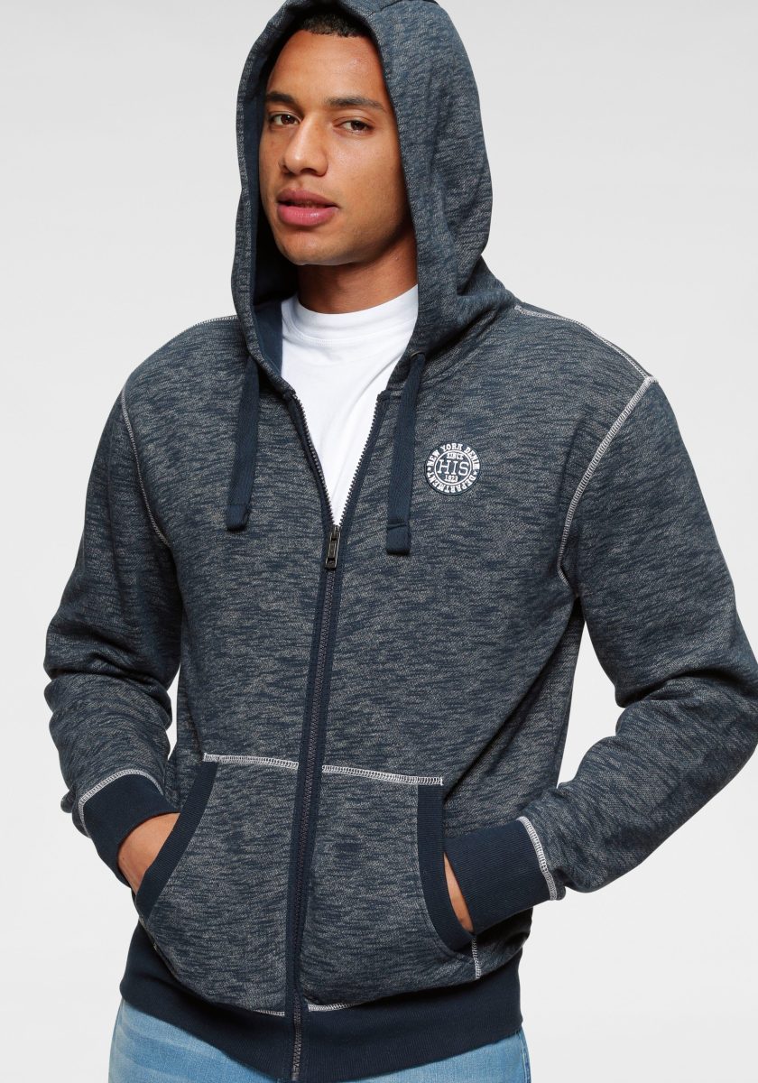 H.I.S Capuchonsweatvest met markante naden