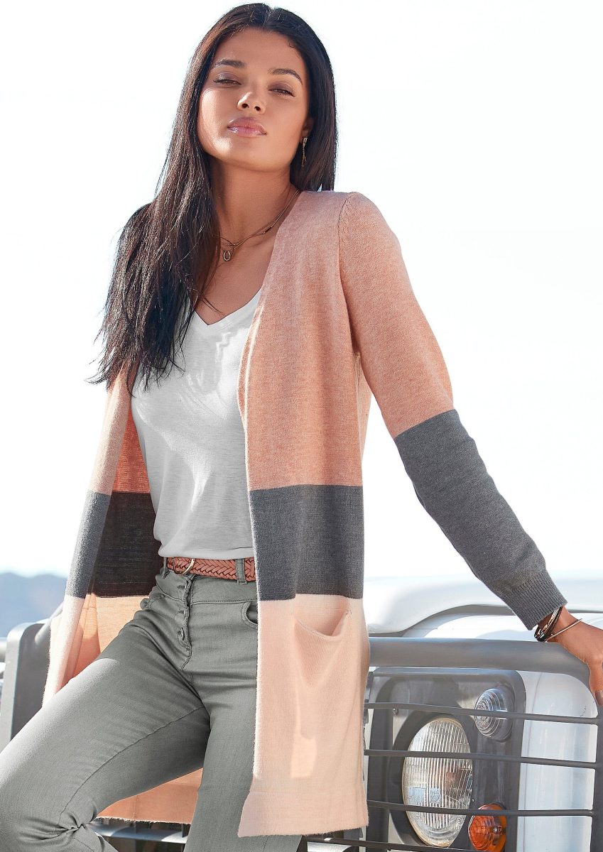 Vivance Cardigan met colourblocking-stijl