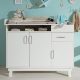 roba ® Commode Nordic, wit met praktisch organizervak; made in europe