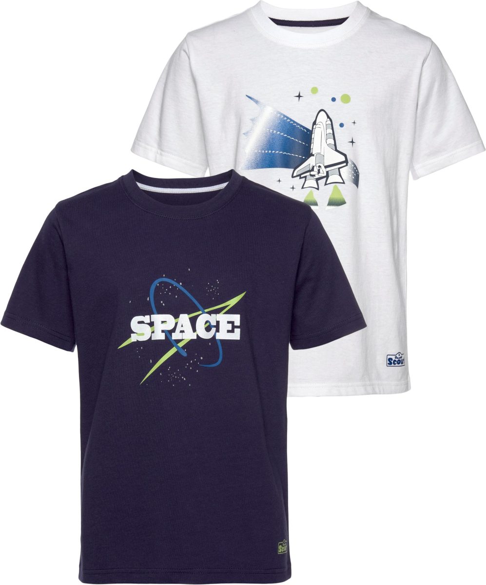 Scout T-shirt Space gemaakt van biologisch katoen (set, Set van 2)