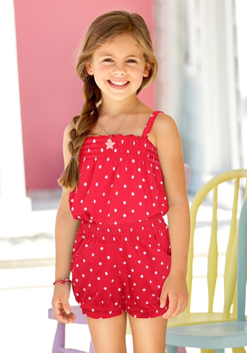 KIDSWORLD Korte jumpsuit schattig gestippeld