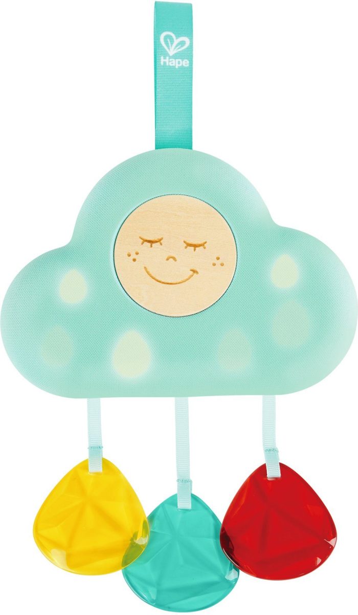 Hape Mobile Muzikaal wolkenlicht met 8 melodieën, hartslag- en regengeluid
