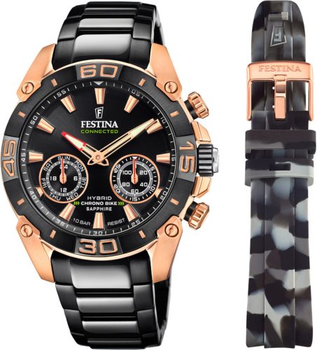 Festina Chronograaf Chrono Bike 2021 - Special Edition Connected, F20548/1 (set, 2-delig, Met wisselband)