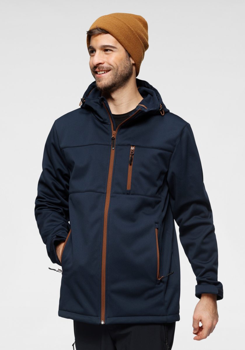 Polarino Softshell-jack met sportieve deelnaden