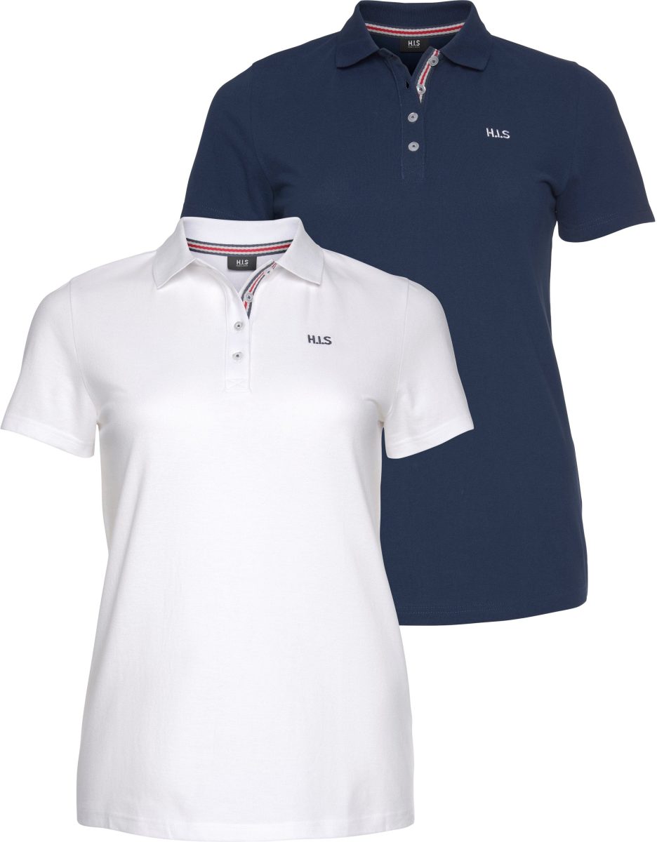 H.I.S Poloshirt in grote maten (Set van 2)