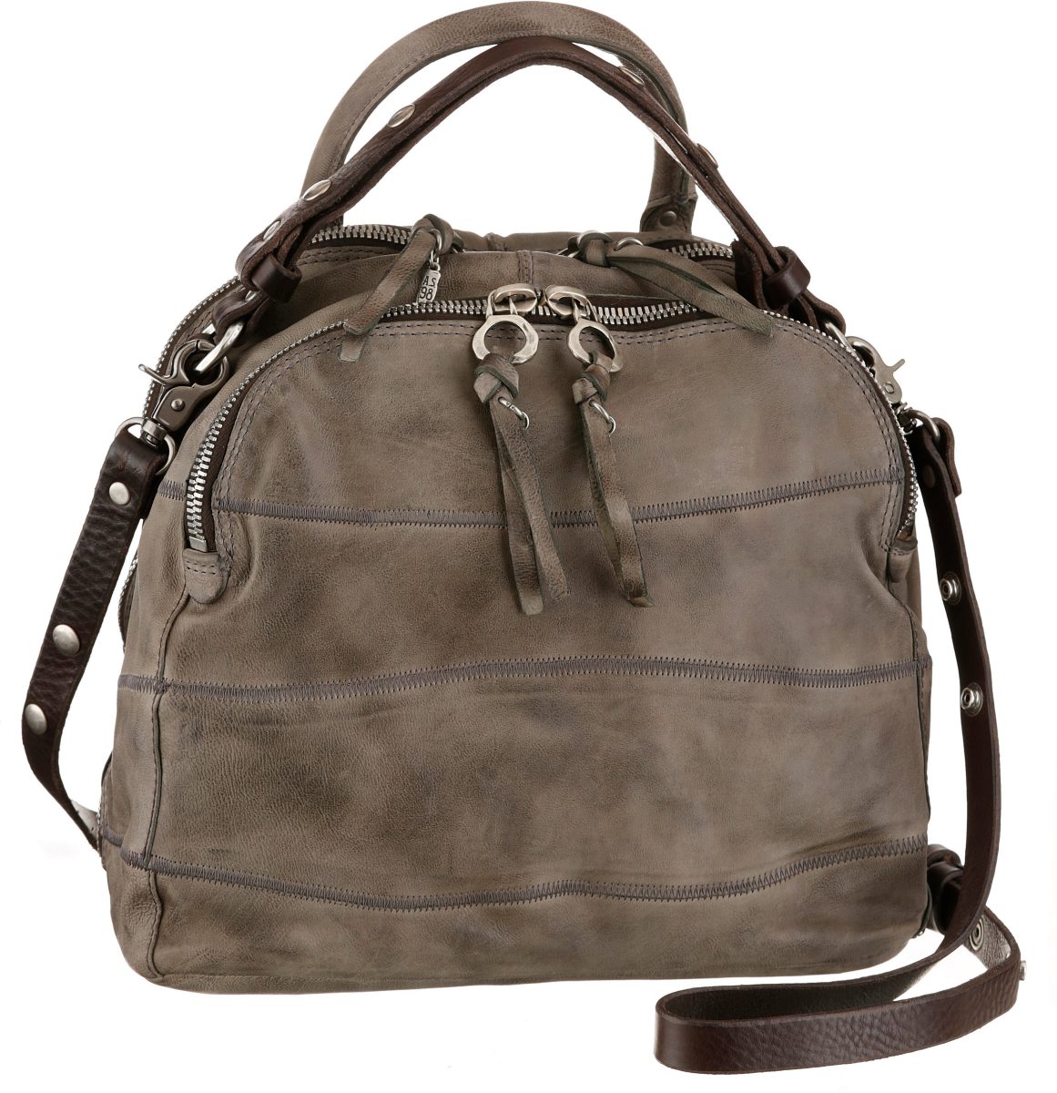 A.s.98 Tas in used look en met mooie siernaden