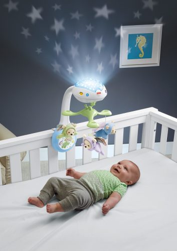 Fisher-Price® Mobile 3-in-1 Vlinderdromen mobiel met sterretjes-projectie op het kamerplafond