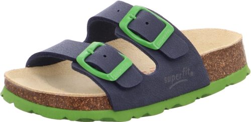 Superfit Slippers Voetbedsandalen met contrastkleurige gespriempjes voor het aanpassen