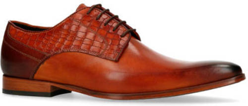 Manfield Black Label leren veterschoenen cognac