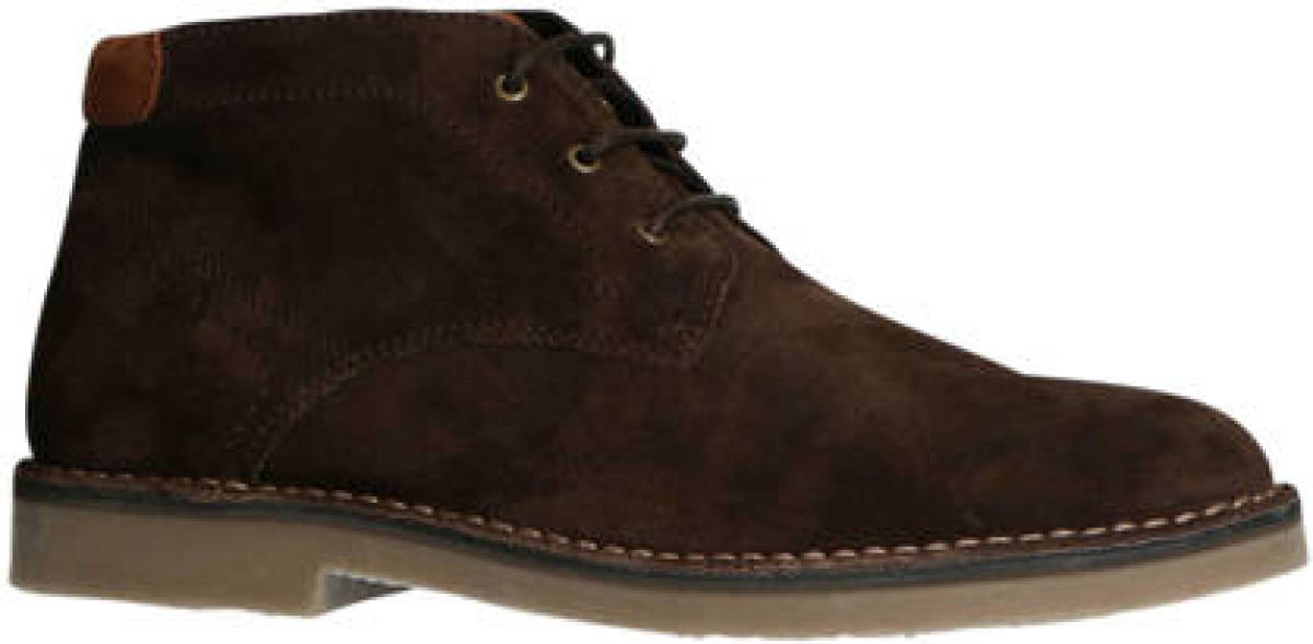 No Stress suède desert boots donkerbruin