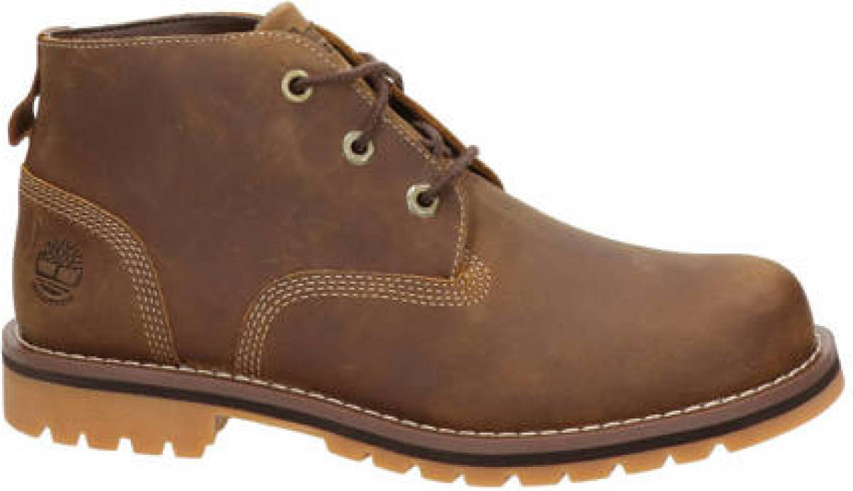 Timberland leren veterboots cognac