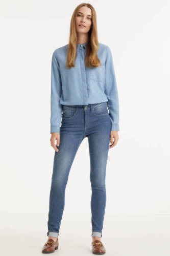 G-star Raw Lhana high waist skinny jeans worn in gravel blue