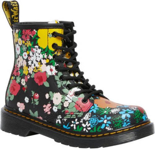 Dr. martens 1460 J leren veterboots met all-over-bloemenprint multi