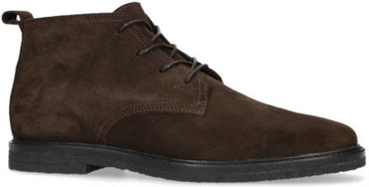 Sacha suède veterboots donkerbruin