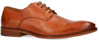 Manfield leren veterschoenen cognac