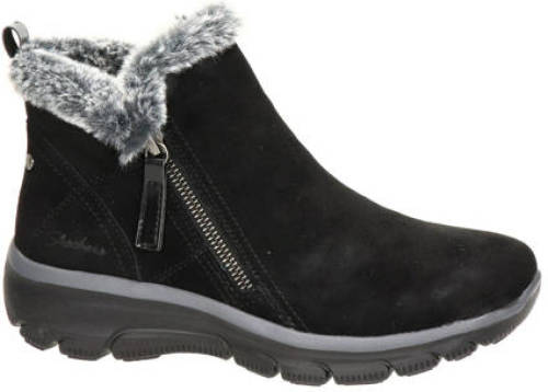 Skechers Relaxed Fit suède enkelboots zwart