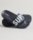 Superdry Sport Code Core Pool Slide badslippers donkerblauw/wit